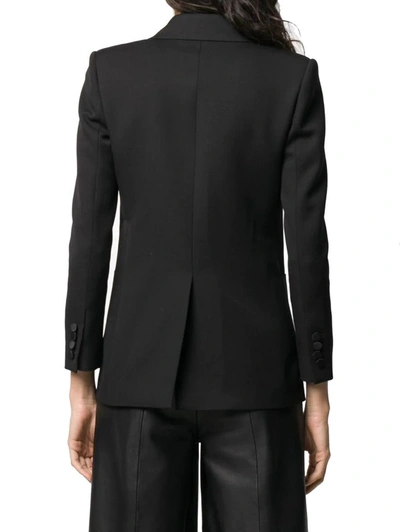 Shop Saint Laurent Women's Black Wool Blazer