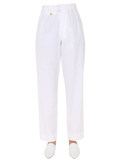 Shop Maison Margiela Women's White Cotton Pants