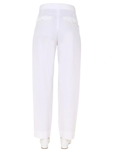 Shop Maison Margiela Women's White Cotton Pants