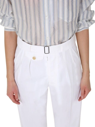 Shop Maison Margiela Women's White Cotton Pants