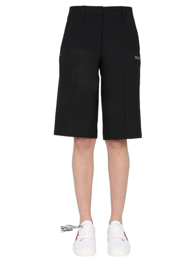 Shop Off-white Women's Black Polyester Shorts