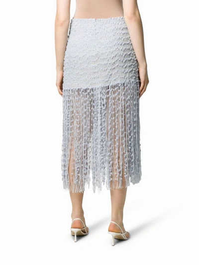 Shop Jacquemus Women's Light Blue Cotton Skirt