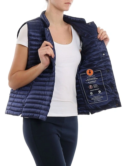 Shop Save The Duck Women's Blue Polyamide Vest