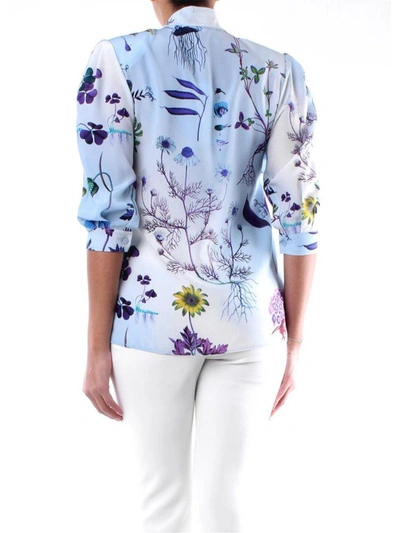 Shop Stella Mccartney Women's Light Blue Silk Shirt