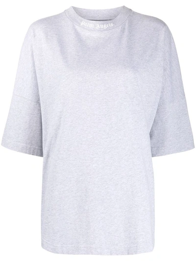 Shop Palm Angels Women's Grey Cotton T-shirt