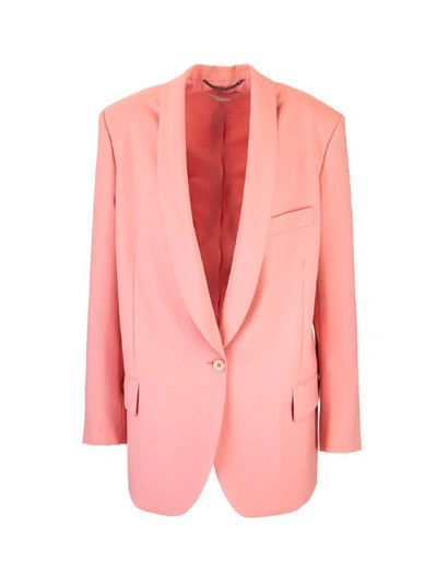 Shop Stella Mccartney Women's Pink Cotton Blazer