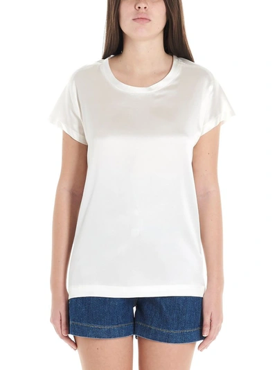 Shop Pinko Women's White Silk T-shirt