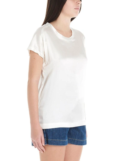 Shop Pinko Women's White Silk T-shirt