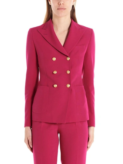 Shop Tagliatore Women's Fuchsia Polyester Suit