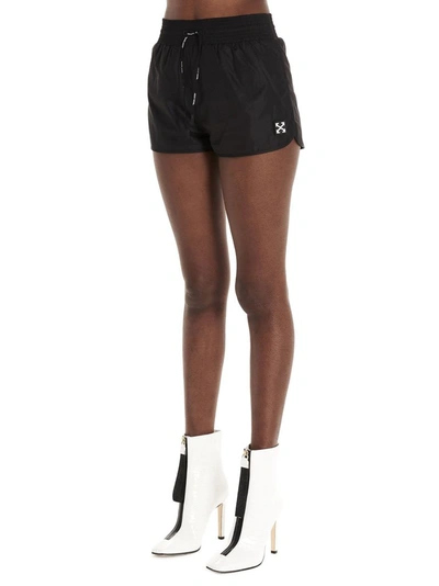 Shop Off-white Women's Black Polyamide Shorts