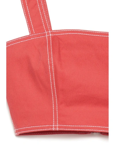 Shop Balmain Women's Red Cotton Top
