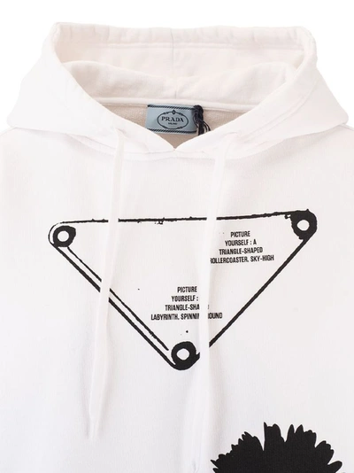 Shop Prada Women's White Other Materials Sweatshirt