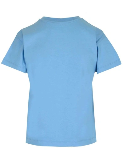 Shop See By Chloé Women's Light Blue Cotton T-shirt