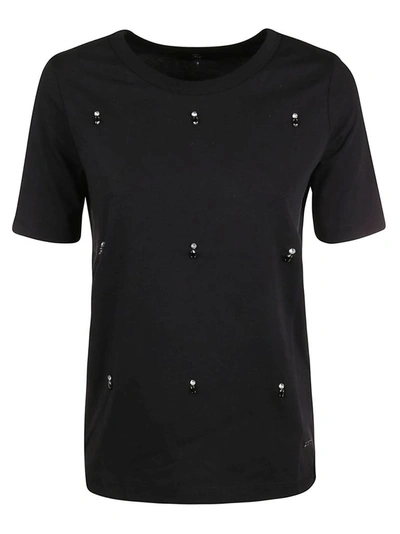 Shop Fay Women's Black Cotton T-shirt