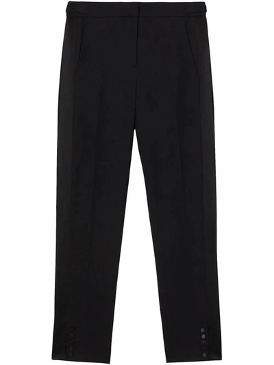 Shop Burberry Women's Black Wool Pants