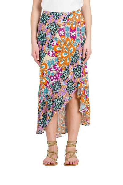 Shop Pinko Women's Multicolor Viscose Skirt