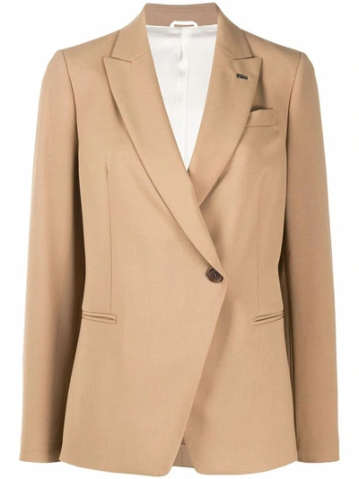 Shop Brunello Cucinelli Women's Brown Polyester Blazer