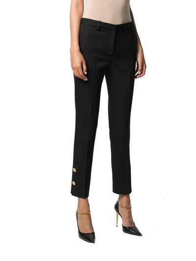 Shop Versace Women's Black Wool Jeans