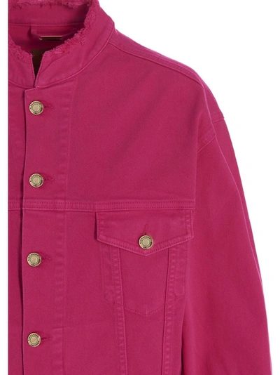 Shop Alexandre Vauthier Women's Fuchsia Outerwear Jacket