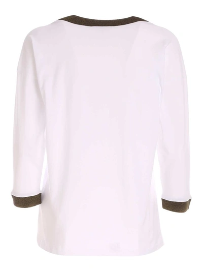 Shop Fay Women's White Cotton Sweater