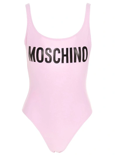 Shop Moschino Women's Pink Polyamide One-piece Suit