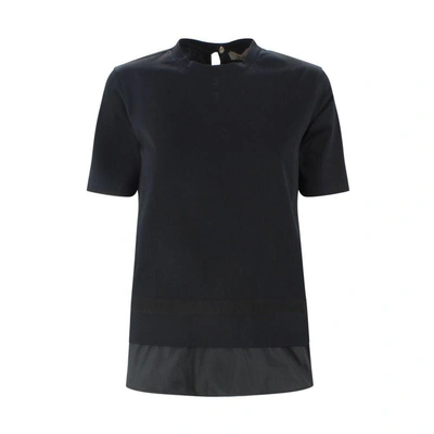Shop Herno Women's Black Cotton T-shirt