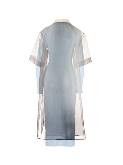 Shop Fendi Women's Light Blue Silk Dress