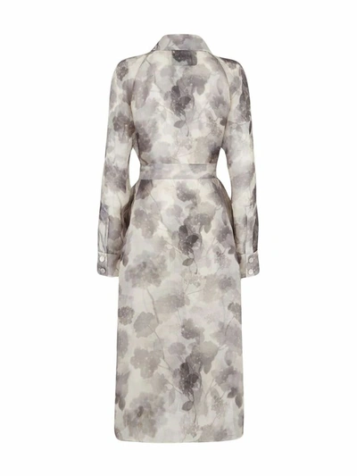 Shop Fendi Women's Grey Silk Dress