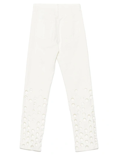 Shop Maison Margiela Women's White Cotton Jeans