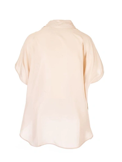 Shop Stella Mccartney Women's Beige Silk Shirt