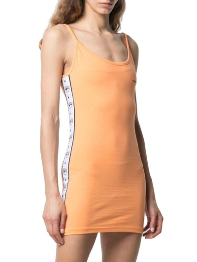 Shop Chiara Ferragni Women's Orange Cotton Dress