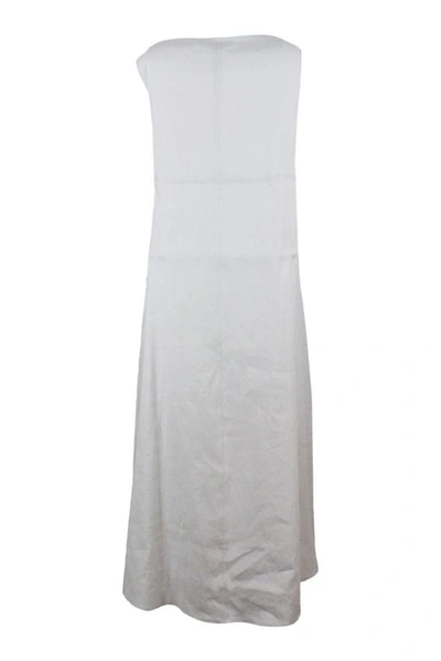 Shop Fabiana Filippi Women's Grey Linen Dress