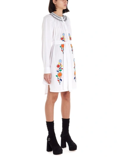 Shop Prada Women's White Cotton Dress