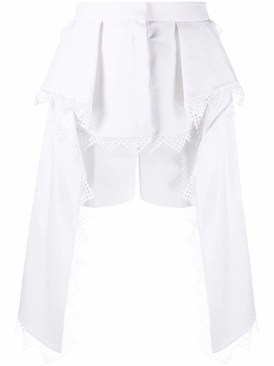 Shop Alexander Mcqueen Women's White Cotton Shorts