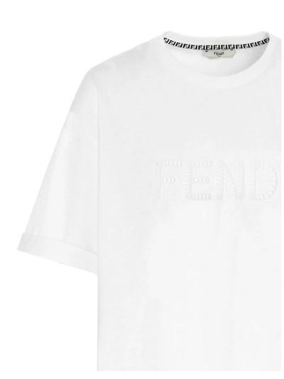 Shop Fendi Women's White Other Materials T-shirt