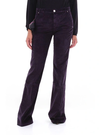 Shop Jacob Cohen Women's Purple Viscose Pants