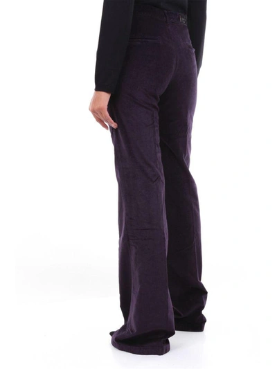 Shop Jacob Cohen Women's Purple Viscose Pants