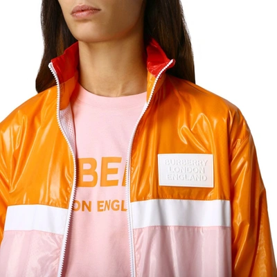 Shop Burberry Women's Orange Polyamide Jacket