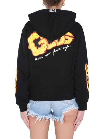 Shop Gcds Women's Black Other Materials Sweatshirt