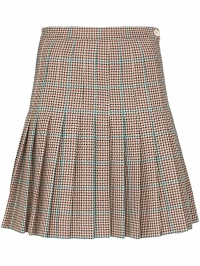 Shop Off-white Women's Beige Wool Skirt