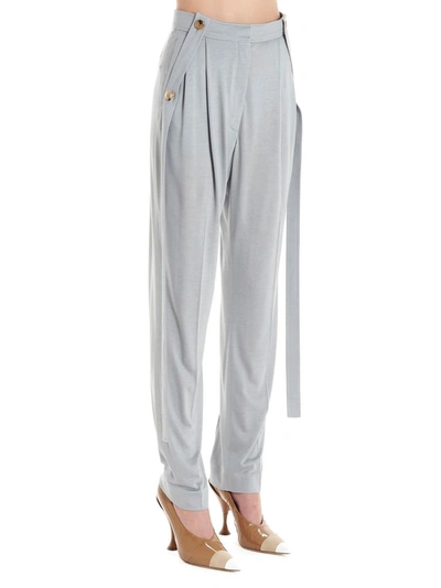 Shop Burberry Women's Grey Viscose Pants