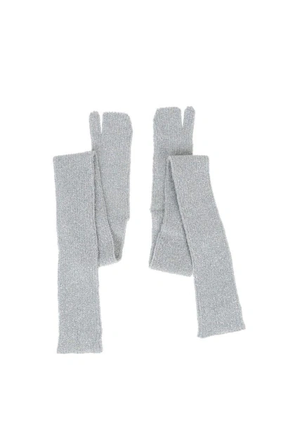 Shop Maison Margiela Women's Silver Synthetic Fibers Socks