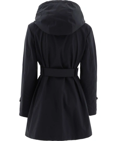 Shop Woolrich Women's Black Polyamide Trench Coat