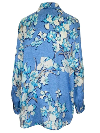 Shop Balenciaga Women's Light Blue Other Materials Shirt