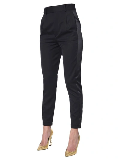 Shop Saint Laurent Women's Black Wool Pants