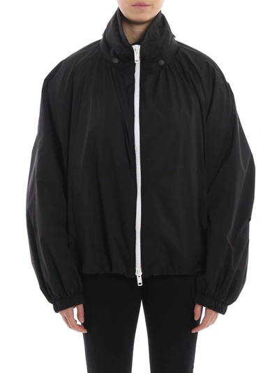 Givenchy Zip-front Hooded Wind-resistant Jacket In Black