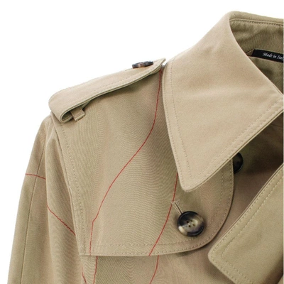 Shop Maison Margiela Women's Beige Cotton Trench Coat