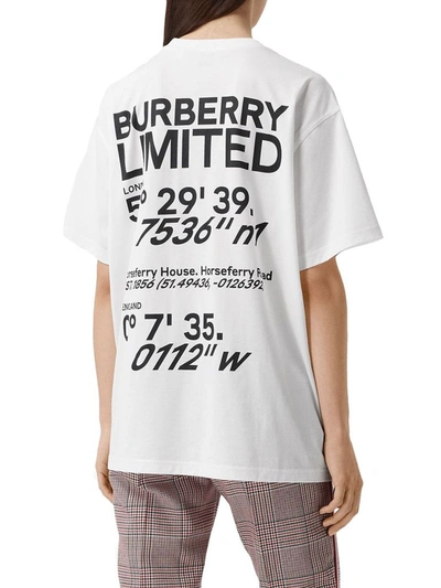 Shop Burberry Women's White Cotton T-shirt