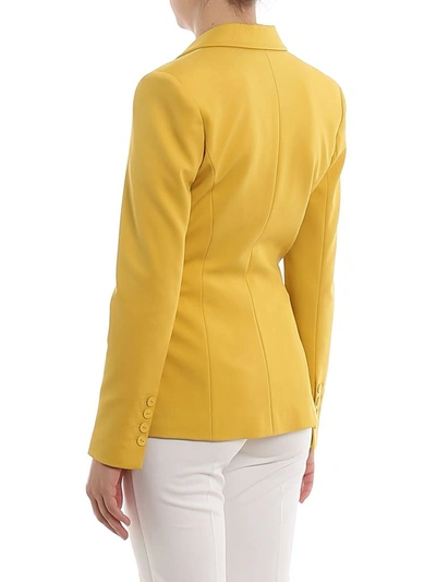 Shop Pinko Women's Yellow Viscose Blazer