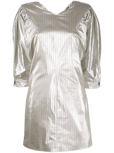 Shop Isabel Marant Women's Silver Cotton Dress